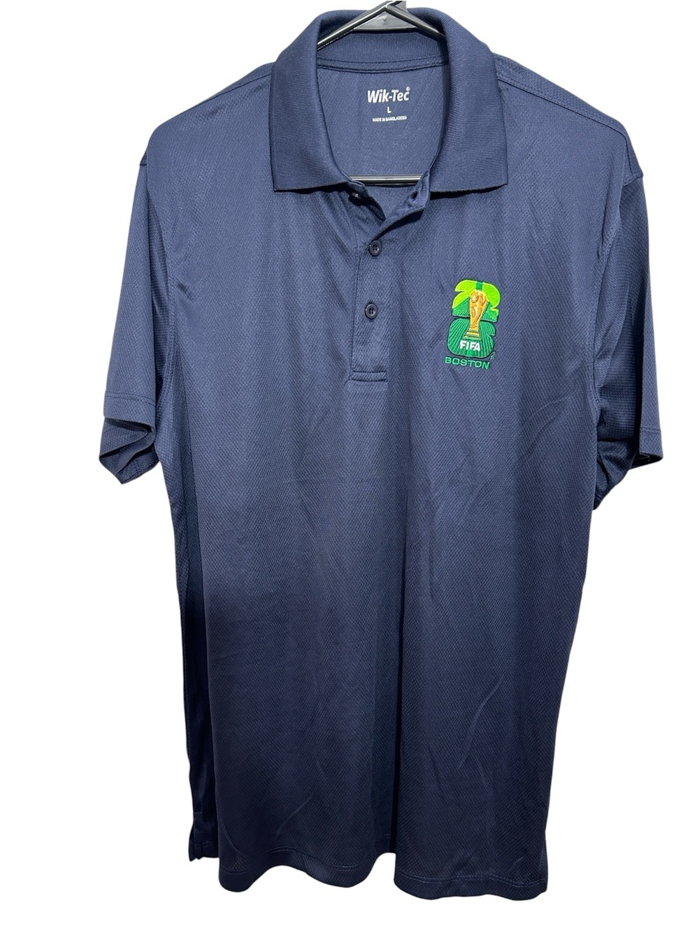 FIFA World Cup 2026 Boston Navy Blue Polo Shirt sz L